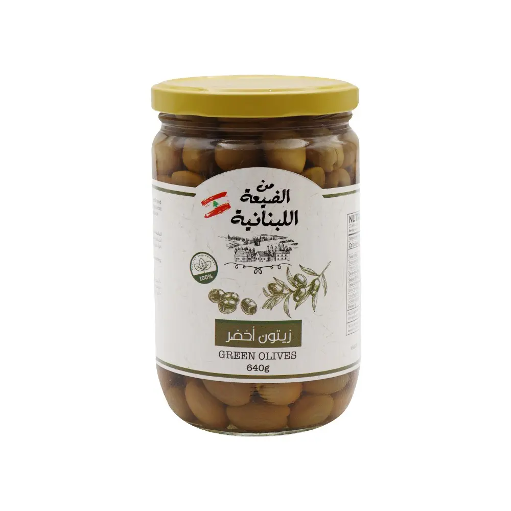 Min El Dayaa Green Olive Jar 640g