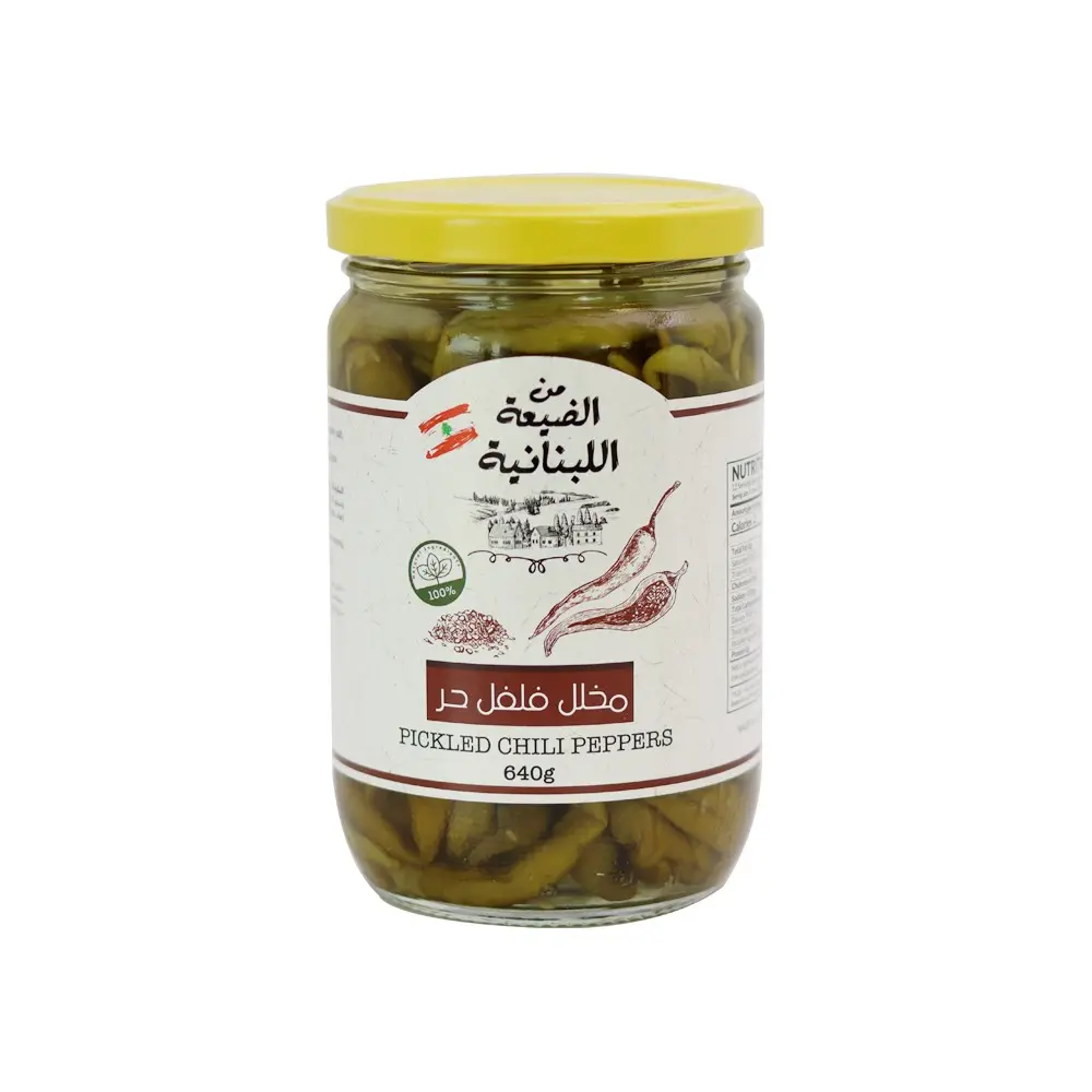 Min El Dayaa Hot Pepper Pickles Jar 640g