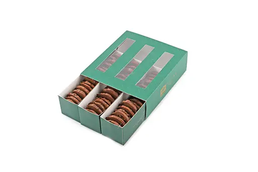 Hallab 1881 3 Drawer Box of 590 gr Barazek Dipped in Chocolate