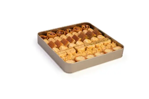 Al Baba Assorted Baklava Square Tin Box 1000g