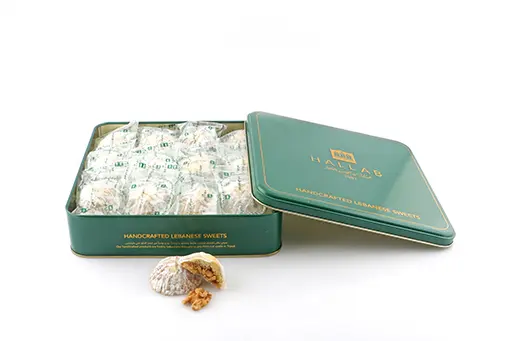 [HAL-0052] Hallab 1881 Tin Box of 670 gr Maamoul Walnuts Mini