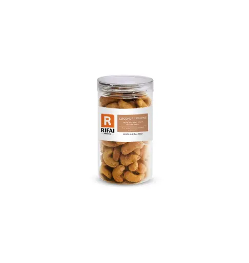 [RIF-0040] Al Rifai Plastic Jar of 200 gr Cashews Coconut
